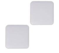 IDIMEX Lot de 2 Coussins d'assise Romeo pour chaises ou fauteuils de Salle à Manger ou Bureau, galettes de Chaise rembourrée carrées en Feutre de Coloris Blanc