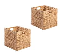 IDIMEX Lot de 2 paniers Pliables CAO en Jacinthe d'eau, boîte de Rangement Coloris Naturel