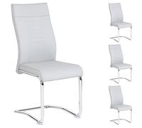 Lot de 4 chaises LOANO, en synthétique gris