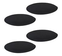 IDIMEX Lot de 4 Coussins d'assise antidérapants Leslie, galettes de chaises de Salle à Manger en Feutre de Format Rond avec Picots en Caoutchouc Noir, Coloris Noir