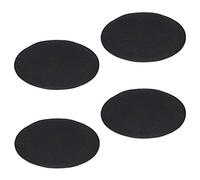 IDIMEX Lot de 4 Coussins d'assise JONITA pour chaises de Salle à Manger ou Bureau, galettes de Chaise ou Fauteuil rembourrées Rondes en Feutre Noir