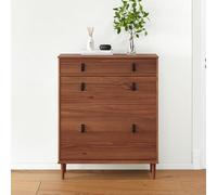 Idimex Meuble à chaussures MIKKA – étagère bois, 2 abattants, 1 tiroir en pin massif – Brun foncé