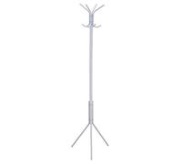 IDIMEX Porte-Manteaux Arist Portant pour vêtements sur Pied Hauteur 174 cm avec 8 Crochets, Meuble d'entrée en métal laqué Blanc