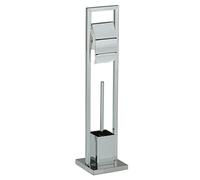IDIMEX Porte-Papier Toilette TOMA Support sur Pied avec Porte Brosse à WC, en métal chromé