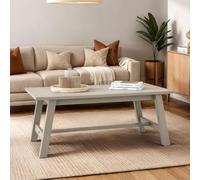 IDIMEX Table Basse LUZERNA rectangulaire pour Salon en Bois Massif Gris, 110 x 45 cm, Design Moderne Minimaliste, Pieds en Bois
