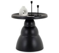 IDIMEX Table Basse Ronde Loris Design Moderne Diamètre 50 cm Noire, Table d'appoint Design en Métal