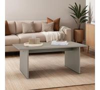 IDIMEX Table Basse Salto rectangulaire pour Salon en Bois Massif Gris, 110x45 cm, élégante et Minimaliste, Pieds en Bois
