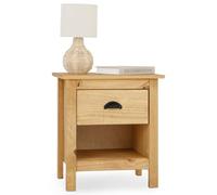 IDIMEX Table de Chevet Tilly H 50 cm en Bois Massif Finition laquée avec 1 tiroir et 1 étagère Table de Nuit Meuble de Rangement pour Chambre Style Moderne