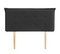 IDIMEX Tête de lit EBEYA 120 capitonnée, en Tissu rembourré, Pieds en Bois, Design élégant, pour Lits 120 cm, Noir