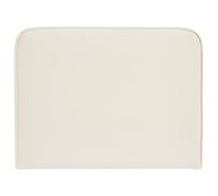 IDIMEX Tête de lit Lunar 90, en Tissu rembourré, Fixation Murale Design Arrondi Moderne, pour lit 90 cm ou Moins, Blanc crème