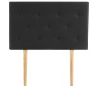 IDIMEX Tête de lit MAVELI 90 capitonnée, en Tissu rembourré, Pieds en Bois, Design élégant, pour Lits 90 cm, Noir