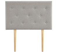 IDIMEX Tête de lit MAVELI 90 capitonnée, en Tissu rembourré, Pieds en Bois, Design élégant, pour Lits 90 cm, Gris