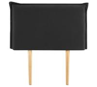 IDIMEX Tête de lit Nerina 90 rembourrée, en Tissu Polyester pour lit 90 cm, sur Pieds en Bois, Noir