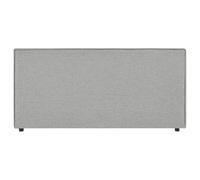 Tête de lit SERAFI 140 rembourrée, En tissu polyester pour lit 140 cm, Sur pieds en plastique, Gris
