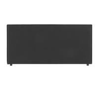 IDIMEX Tête de lit SERAFI 140 rembourrée, en Tissu Polyester pour lit 140 cm, sur Pieds en Plastique, Noir