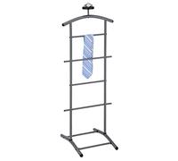 IDIMEX Valet de Chambre ATRIX chevalet de Nuit Portant pour vêtements, Structure en métal laqué Gris