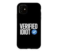 Idiot Funny Social Media Checkmark Sarcastique Coque pour iPhone 11
