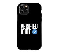 Idiot Funny Social Media Checkmark Sarcastique Coque pour iPhone 11 Pro
