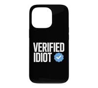 Idiot Funny Social Media Checkmark Sarcastique Coque pour iPhone 13 Pro