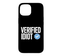 Idiot Funny Social Media Checkmark Sarcastique Coque pour iPhone 15