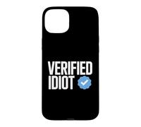 Idiot Funny Social Media Checkmark Sarcastique Coque pour iPhone 15 Plus
