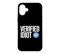 Idiot Funny Social Media Checkmark Sarcastique Coque pour iPhone 16 Plus