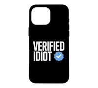 Idiot Funny Social Media Checkmark Sarcastique Coque pour iPhone 16 Pro Max