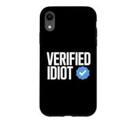 Idiot Funny Social Media Checkmark Sarcastique Coque pour iPhone XR