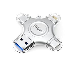 iDiskk Clé USB 256 Go certifiée par Apple pour iPhone C iPad Pro Android Samsung Flash Drive pour iPhone 12/12 pro/12 mini/11/Pro/SE/6/7/8/XR/X/XS MAX,iPad Pro Stockage externe pour PC, MacBook