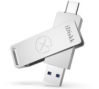iDiskk Clé USB SSD 128 Go, SSD USB-C jusqu'à 500 Mo/s, clé USB SSD Gen 2 USB3.2 pour iPhone série 15, téléphone Android Type-C, iPad USB-C, Ordinateur Portable/Mac et Tablette
