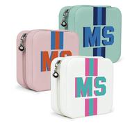 iDIY Boîte à Bijoux Personnalisée - Coffret à Bijoux Voyage avec Initiale Cadeaux monogrammés Cadeau Monogramme pour Femme, Épouse, Maman - Anniversaire, Mariée, Fête des Mères, Noël