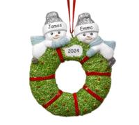 iDIY Boule de Noel Personnalisable - Prénom & Année Gravés - Deco Familial Fait Main - Boule de Noël Personnalisée en Résine Premium - Couple