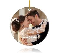 iDIY Boule de Noel Personnalisée - Deco de Noel Personnalisable, Cadeau Personnalisé, Boule Noel Personnalisable avec Photo et Prenom