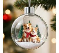 iDIY Boule Noël 3D Personnalisée pour Animaux avec Photo - Décoration Noël avec Photo de Chien Personnalisée - Boule à Neige en Acrylique à Suspendre - Cadeau Nö pour Les Amateurs d'animaux