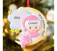 iDIY Boule Noel Personnalisable - Mon 1er Noel - Boule de Noël Personnalisée avec Prénom et Date - Mon Premier Noel