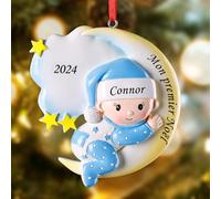 iDIY Boule Noel Personnalisable - Mon Premier Noel - Boule de Noël Personnalisée avec Prénom et Date - Mon 1er Noel