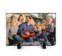 iDIY Cadeau photo d’ardoise personnalisé - Cadre photo ardoise personnalisé, ardoise photo personnalisée, cadeau pour maman, Rectangle personnalisé en ardoise rock avec photo personnalisée by