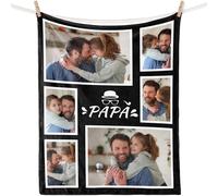 iDIY Cadeau pour Papa Plaid personnalisé - Couverture personnalisée Plaid personnalisé Photo Cadeaux personnalisés, Cadeau pour Homme Cadeau Fete des Peres Cadeau Anniversaire - Papa