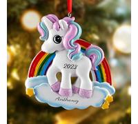 iDIY Décoration de Noël personnalisée Enfants Prénom- Souvenirs Filles, Ornements Personnalisés Sapin de Noël, Cadeaux Enfants