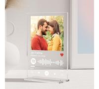 iDIY plaque spotify personnalisé avec photo musique - Cadre photo Spotify personnalisé Cadeaux pour les anniversaires et la Saint-Valentin Noël