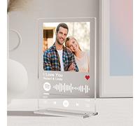 iDIY Plaque Spotify Personnalisé - Cadre avec Socle, Cadeau Saint Valentin pour Homme Femme, Original pour Couple, Anniversaires, Noël