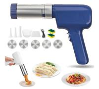 Idiyappam Maker Electric, 2025 New Summer Snow Idiyappam Maker, String Hopper Maker Electric, 5-in-1 Cordless Pasta Machine,Cutters and Sausage Stuffing Tube, with 5 Noodle Molds (Blue)