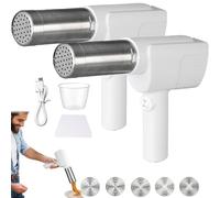Idiyappam Maker Electric - Handheld Pasta Maker with 5 Molds, Cordless Noodle Maker for Home Kitchen | Easy Clean & Assembly (2pcs)