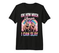 IDK Combien de Temps Je pourrai Tuer Capybara Rainbow Meme Women T-Shirt Haut de Gamme