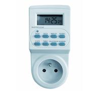 IDK DGTFE-2C Programmateur digital 24 h/7 jours Blanc avec boutons Bleu