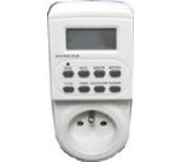 IDK DGTFE-2x2 Lot de 2 Programmateurs digitaux 24 h/7 jours Blanc