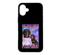 IDK How Much Longer Slay Black Long Haired Dachshund Lover Coque pour iPhone 16 Plus