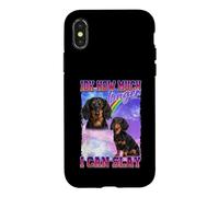 IDK How Much Longer Slay Black Long Haired Dachshund Lover Coque pour iPhone X/XS