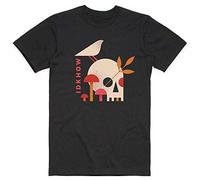 Idkhow - T-Shirt # L Unisex Black # Mushroom Skull [Import]