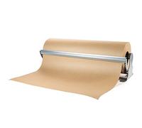 IDL Packaging Distributeur de Rouleaux de Papier Kraft de 61 cm et Cutter pour Rouleaux jusqu'à 61 cm de Large et 22,9 cm de diamètre - Support de Papier en Acier renforcé de Table avec Un Cutter -